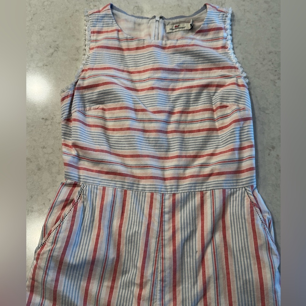 Vineyard Vines Red and Blue Striped Top